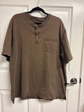 Duluth Trading Company Brown Henley Shirt for Men
